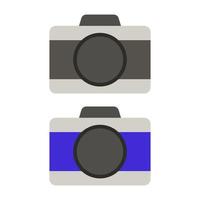 Camera Illustrated On White Background vector