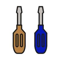 Screwdriver Illustrated On White Background vector