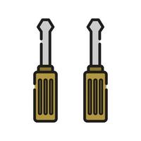 Screwdriver Illustrated On White Background vector