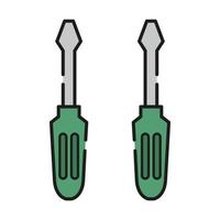 Screwdriver Illustrated On White Background vector