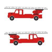 camión de bomberos ilustrado sobre fondo blanco vector