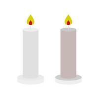 Illustrated Candle On White Background vector