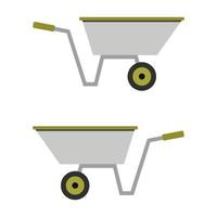 Wheelbarrow Illustrated On White Background vector