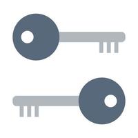 Key Illustrated On White Background vector