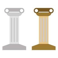 Greek Temple Column Illustrated On White Background vector