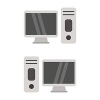 Computer Illustrated On White Background vector