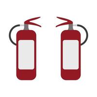 Fire Extinguisher Illustrated On White Background vector