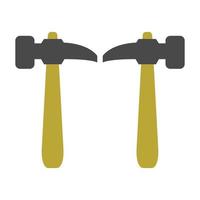 Hammer Illustrated On White Background vector