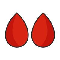 Blood Drop Illustrated On White Background vector