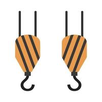 Crane Hook Illustrated On White Background vector
