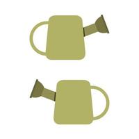 Watering Can Illustrated On White Background vector