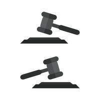 Judge Hammer Illustrated On White Background vector