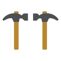 Hammer Illustrated On White Background vector