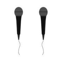 Microphone Illustrated On White Background vector