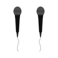 Microphone Illustrated On White Background vector