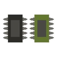 Microchip Illustrated On White Background vector