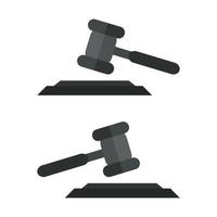 Judge Hammer Illustrated On White Background vector