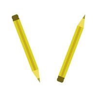 Illustrated Pencil On White Background vector