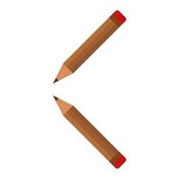 Illustrated Pencil On White Background vector