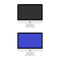 Computer Illustrated On White Background vector