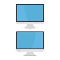 Computer Illustrated On White Background vector