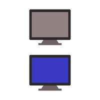 Computer Illustrated On White Background vector