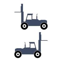 Forklift Illustrated On White Background vector