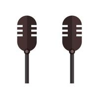 Microphone Illustrated On White Background vector