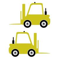 Forklift Illustrated On White Background vector