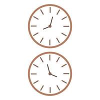 Clock Illustrated On White Background vector