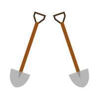 Shovel Illustrated On White Background vector