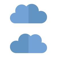 Cloud Illustrated On White Background vector