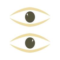 Eye Illustrated On White Background vector