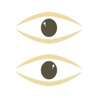 Eye Illustrated On White Background vector