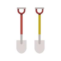 Shovel Illustrated On White Background vector