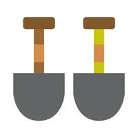 Shovel Illustrated On White Background vector