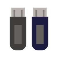 Usb Drive Illustrated On White Background vector