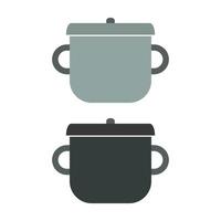 Kitchen Pot Illustrated On White Background vector