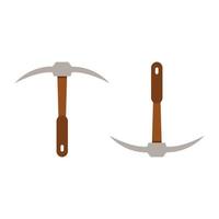 Pickaxe Illustrated On White Background vector