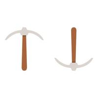 Pickaxe Illustrated On White Background vector