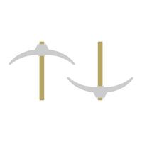 Pickaxe Illustrated On White Background vector