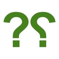 Question Mark Illustrated On White Background vector