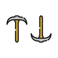 Pickaxe Illustrated On White Background vector