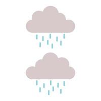 Cloud With Rain Illustrated On White Background vector