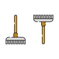 Rake Illustrated On White Background vector