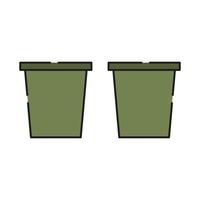 Bucket Illustrated On White Background vector