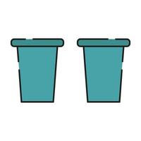 Bucket Illustrated On White Background vector