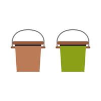 Bucket Illustrated On White Background vector