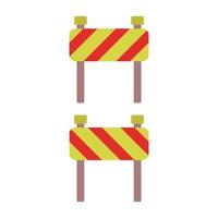 Roadblock Illustrated On White Background vector