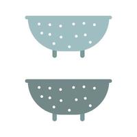 Colander Illustrated On White Background vector